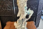 Angel figurine hard plastic with wood base 23 inches tall $30