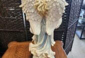 Angel figurine hard plastic with wood base 23 inches tall $30