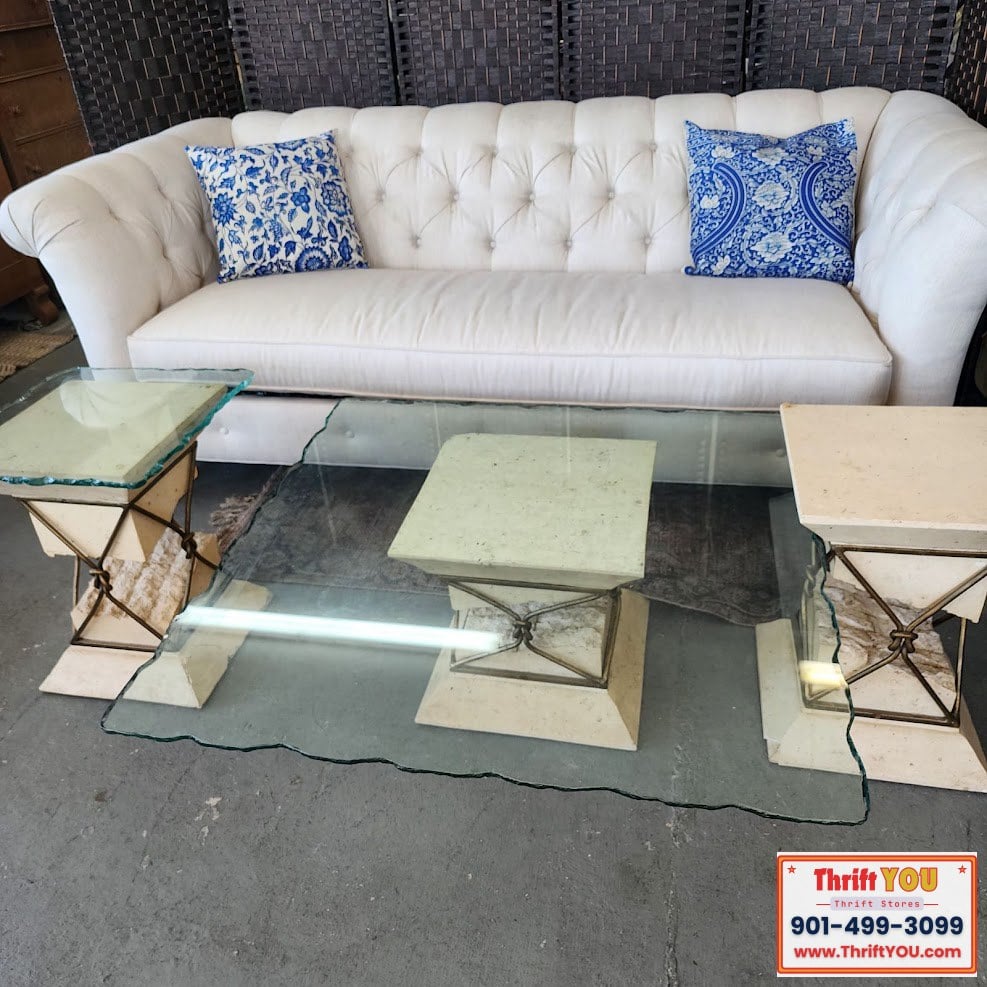 3 PC cream table set  $100.00